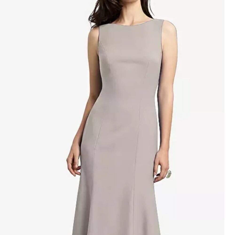 Dessy Collection 2936 Full Length Sleeveless Crepe Dress